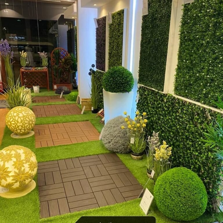 عشب صناعي وجداري للحدائق المنزلية